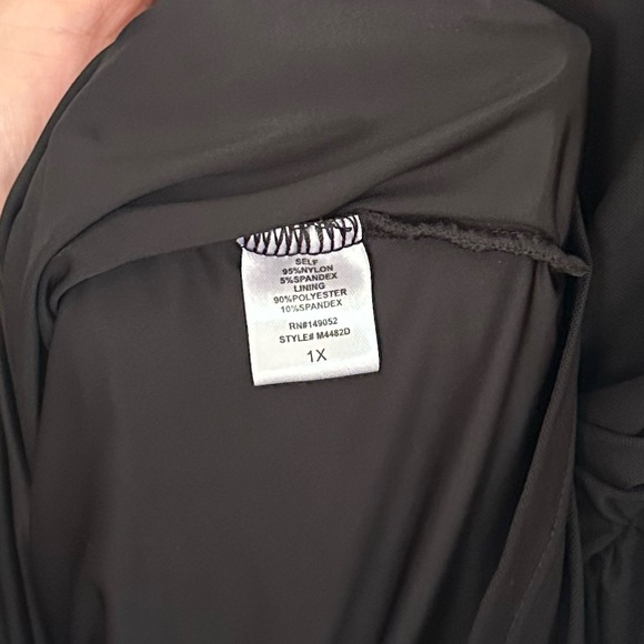 Fashion Nova Black Mesh Long Sleeve Mini Dress Size 1X - Picture 8 of 10